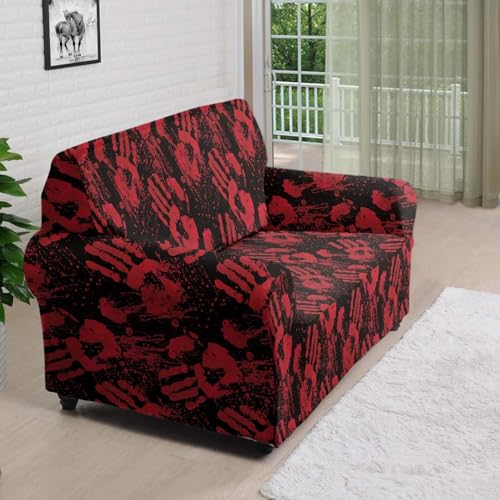 Halloween Blood Hands Couch Slipcover - Medium Size Sofa Protector & Decor