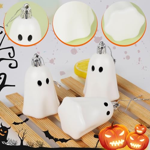 15 Pcs Halloween Hanging Ghost Ornaments Mini Plastic Tree Decorations - Variation 15