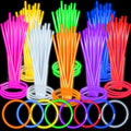 300 Pack Glow Sticks Bulk Party Supplies - 8 Colors for Kids, Weddings, Halloween