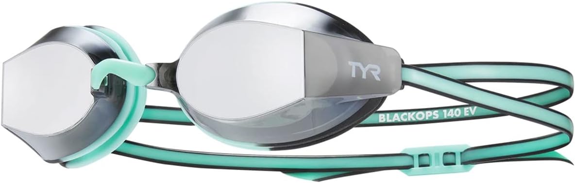 TYR Black Ops 140 EV Racing Swim Goggles - Women's Fit with Mirrored Lenses for Enhanced Visibility