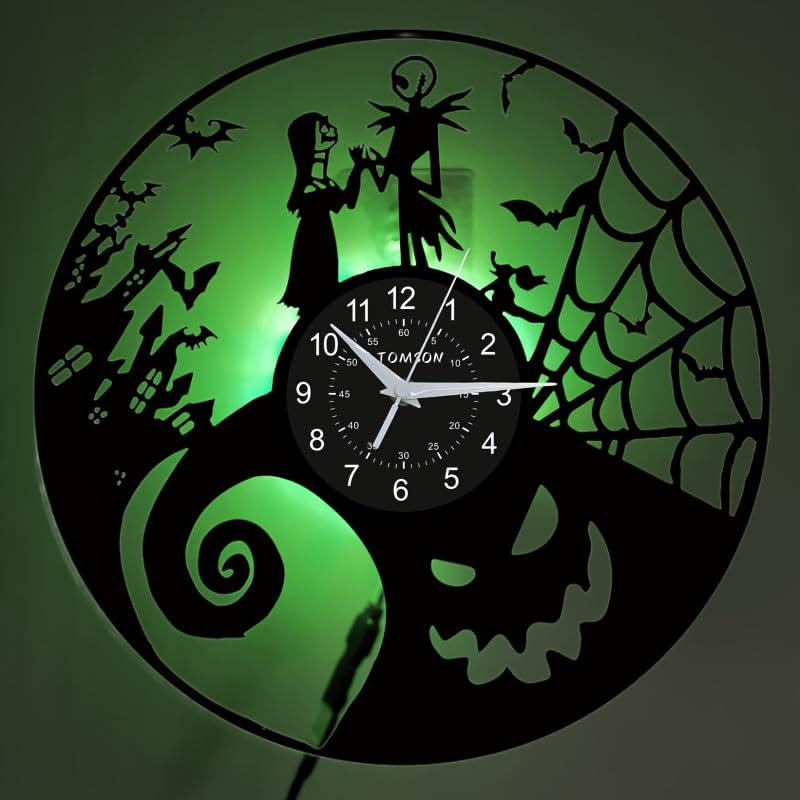 12 Inch Vinyl Record Wall Clock with LED Backlighting - Unique Home Decor Gift