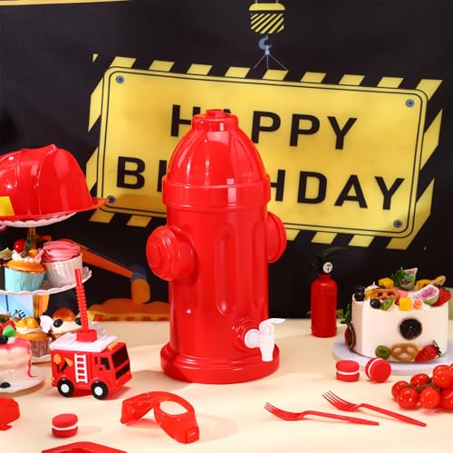 Fire Hydrant Drink Dispenser - 1.5 Gallon Beverage Container for Parties - Firefighter Theme - Variation of THIS listing