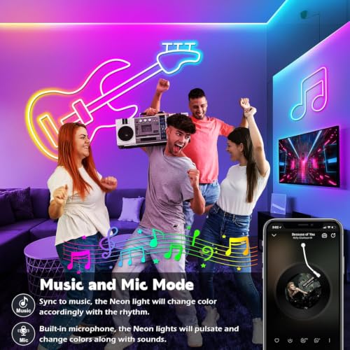 20Ft RGB LED Neon Rope Lights Waterproof Outdoor & Indoor Decor
