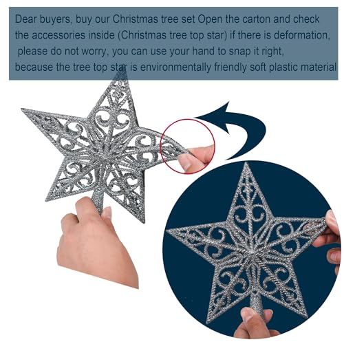 Black 7.5ft Artificial Christmas Tree with 1450 Tips & LED Lights Set
