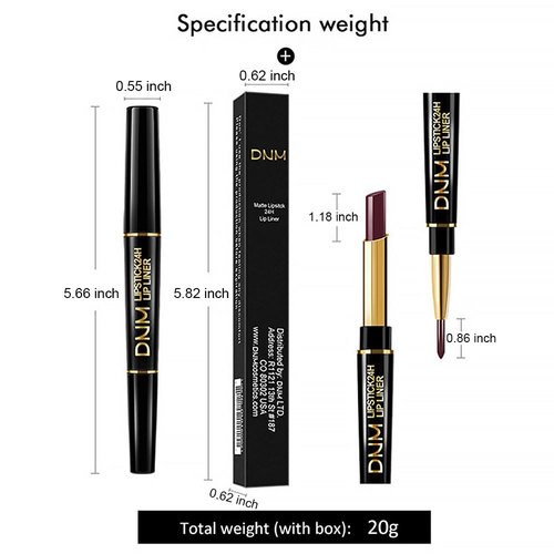 Kaely 2-in-1 Nude Brown Lip Liner & Lipstick Set - Long Lasting Matte Finish | Waterproof 24-Hour Wear