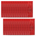 Red Foil Fringe Curtain Backdrop Pack - 30 Count, 3.3x8.2 Ft Party Decorations