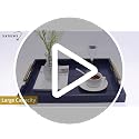 Large Wooden Serving Tray with Handles - Navy Blue - Variation of THIS listing