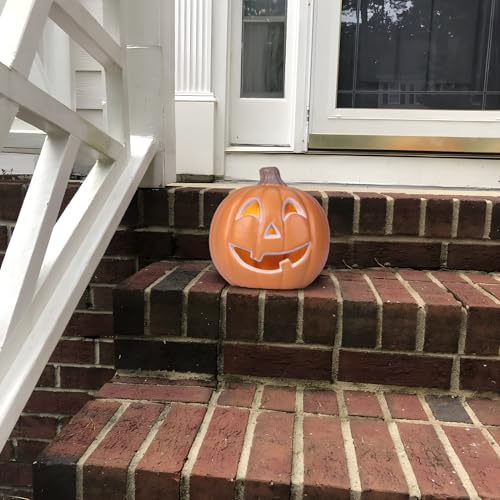 10-Inch Jack O Lantern Halloween Pumpkin Lantern Lighted Decor - R Variation