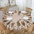 Vintage Cat Round Tablecloth 60 Inch Waterproof & Stain-Resistant