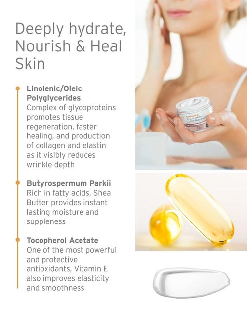 Kerstin Florian Rescue Creme - Hydrating Face Moisturizer for Dry Skin | Boost Collagen & Reduce Wrinkles | 1.7 fl oz