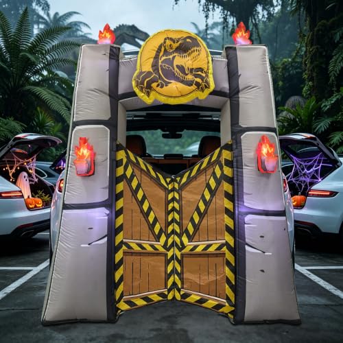 Halloween Trunk or Treat Car Decorations Kit - Arch Themed Inflatable Dino Arch