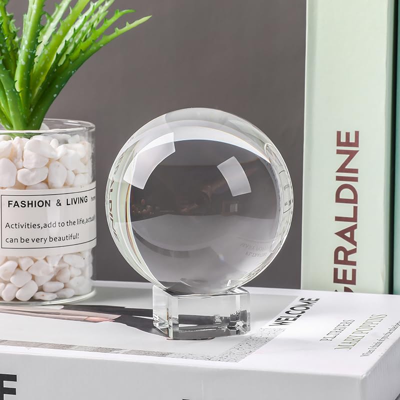 Clear Crystal Ball Prop 100mm - Fortune Teller, Home Decor, Stand Included Variation of THIS Listing: Clear / 100mm