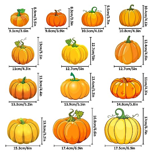 Fall Theme Refrigerator Magnets 13Pcs Pumpkin Decor for Autumn Thanksgiving