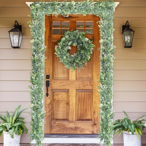2-Pack Faux Eucalyptus Garland - 11.8FT Artificial Vines for Home & Wedding Decor (Green, 2 Pcs)