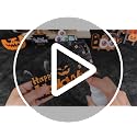 Halloween Wooden Tiered Tray Decor Set with Plush Gnome - 18 Pieces