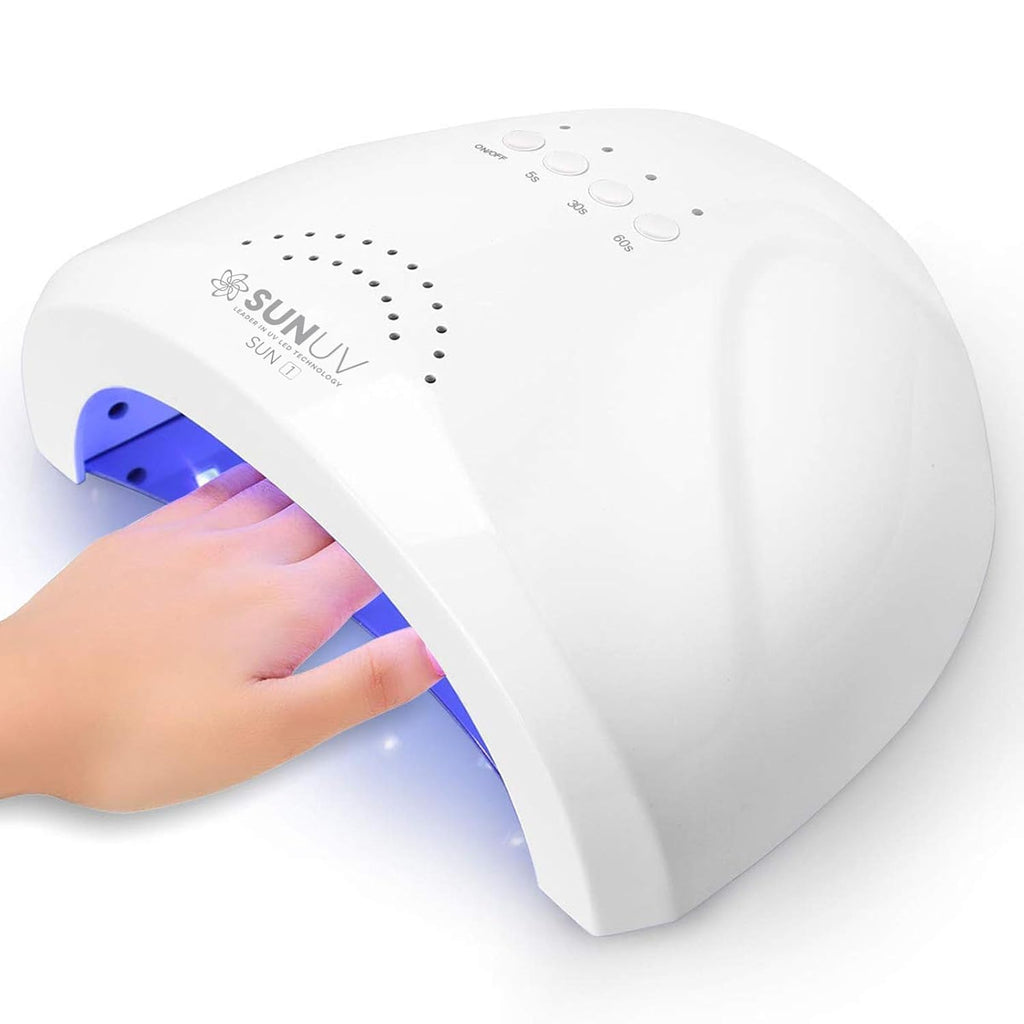 SUNUV UV LED Nail Lamp - Professional Gel Light with 3 Timers | Stylish SUNone White Design