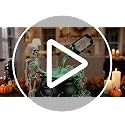 Halloween Decorative Plastic Cauldron with Floating Potion Effect - Black