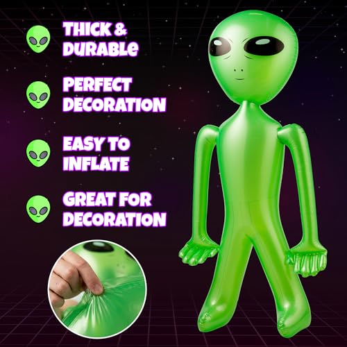 Giant Inflatable Alien Halloween Decorations 60 Inches - 2 Pack, Outdoor Indoor Party Props