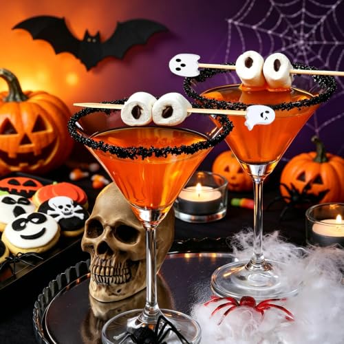 Halloween Ghost Cocktail Picks - 120pcs Food Skewers for Appetizers & Drinks - White Ghost Variation