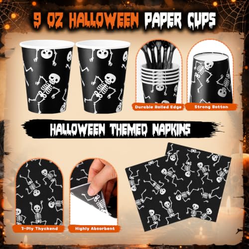 Halloween Skeleton Party Supplies Set - Skeleton Variation for 30 Guests