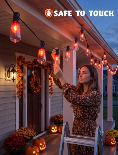 10FT Halloween Flicker Flame String Lights Outdoor - Blood Drop Style, Variation: Flame Blood(ST40)