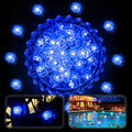 Blue Mini Diamond LED Lights Waterproof Battery Operated - 24 PCS