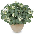 Artificial Eucalyptus Stem - Faux Greenery Bush for Floral Arrangements & Decor - Green