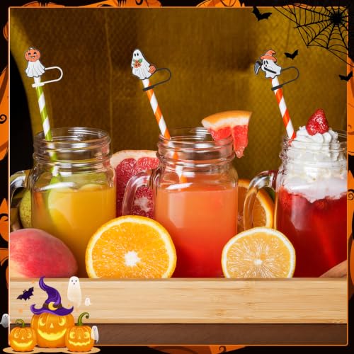 10mm Halloween Straw Cover Caps - 50 Pack for Stanley Cups