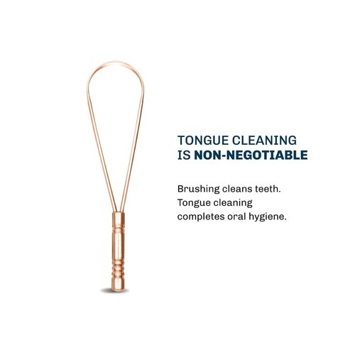 BENTODENT Stainless Steel Tongue Scraper - 2-Pack in Silver & Rose Gold | Travel Case Included, Reduces Bad Breath