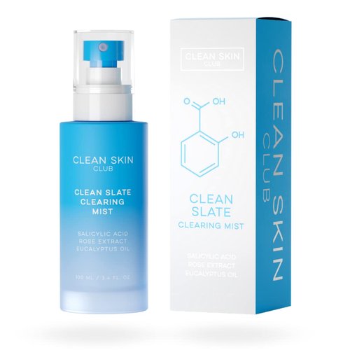 Clean Skin Club Acne Clearing Mist - Salicylic Acid & Rose Extract | Lightweight, Dermatologist-Approved Acne Treatment