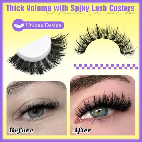 DIY Thick Lash Clusters Kit - 80D Volume Wispy Eyelash Extensions 228pcs - Spiky Russian Style - Variation of THIS listing