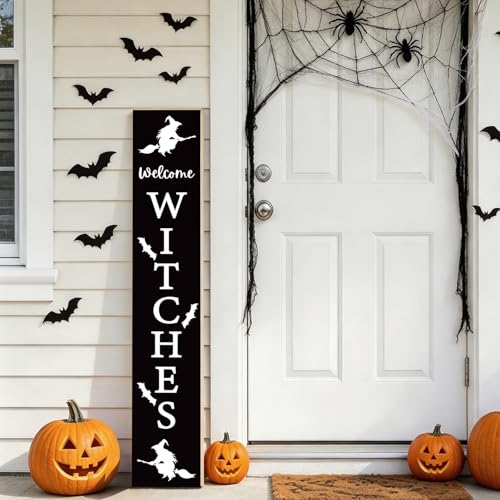 Halloween Porch Sign Outdoor Wooden Halloween Decorations 46.8 Inch