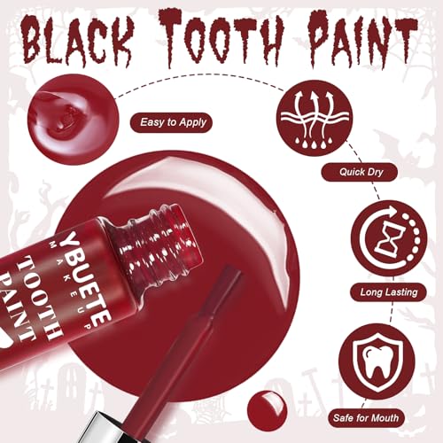 Professional Halloween Red Tooth Paint for SFX Makeup - Safe & Non-Toxic
