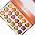 Baked Eyeshadow Palette with 18 Warm Tones for Eye Makeup