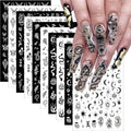 Multicolor Gothic Nail Stickers 3D Self-Adhesive Halloween Nail Art Decals