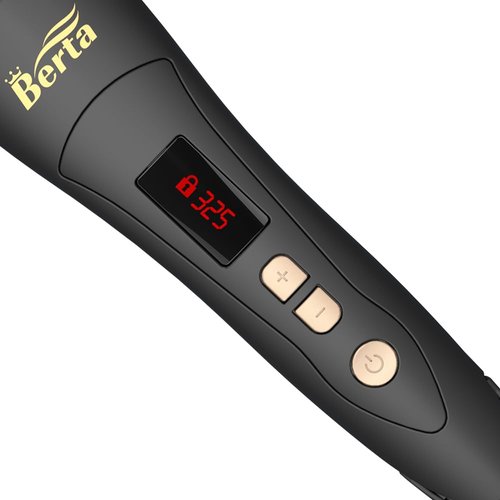 Berta 2 in 1 Hair Iron Professional Hair Straightener& Curler Iron, Ceramic 1.25 Inch Curling Iron, 275-425℉ Adjustable Temperature, Dual Voltage
