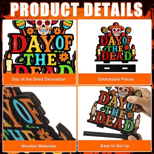 Day of the Dead Wooden Table Decorations - 6 Sugar Skull Centerpieces - Variation of THIS listing