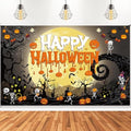Halloween Party Banner - 70.8 x 43.3 Inch Spooky Decorations Backdrop