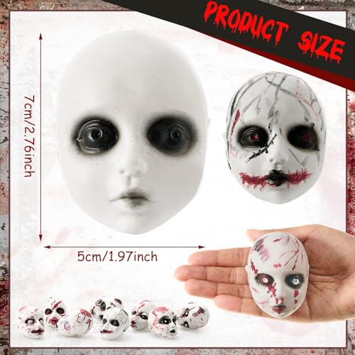 Halloween Baby Doll Heads Bloody Scary Plastic Set - Vintage 24 Pieces