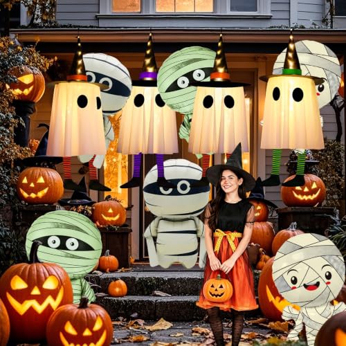 Halloween Mummy Balloons Set - 6pcs Horror Themed Party Decorations