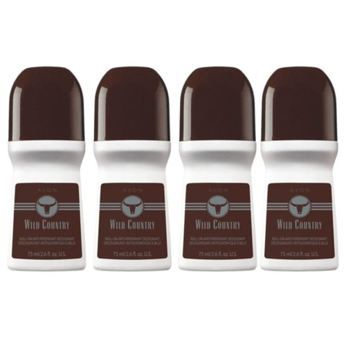 Avon Roll-On Deodorant - Wild Country 2.6 oz. (Pack of 4)