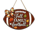 Oval Fall Family Football Wooden Sign for Fall Home Decor
