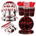 Halloween Party Supplies 24 Guests Dinnerware Set - Horror Themed, Edgy Design, Variation: Halloween 01