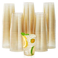 Disposable Plastic Cups with Glitter - 10 oz Gold Party Cups, 200 Pack - Variation of Glitter / 200