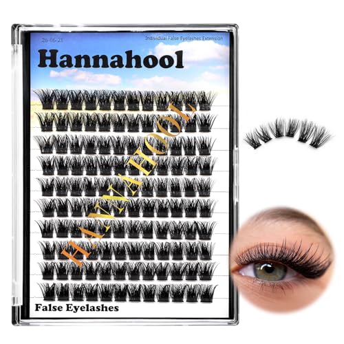 14mm Wide Stem False Eyelash Clusters - DIY 10-20mm Dramatic Lash Extensions Hannahool