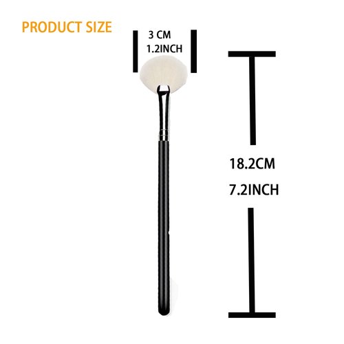 Ksvsonrvi 6PCS Highlighter Fan Brush for Face Highlighting, Buffing and Blending With Powder Cream, Blusher Highlighter Applicator Makeup Tool