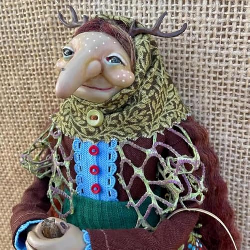 Kitchen Witch Doll Hanging Decor - Good Luck Charm for Cooks & Home