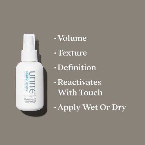 UNITE Hair - LIQUID Volume Texturizing Spray - Weightless Volume & Matte Finish - 4 Fl Oz