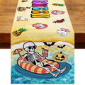 Summerween Halloween Table Runner Tropical Gothic Party Decor 13x72in