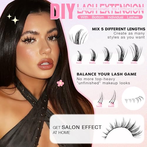 O-Fairy Lash Clusters - Wispy Manga Anime Style Eyelash Extensions, 175 Pcs